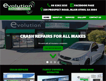 Tablet Screenshot of evolutioncrashrepairs.com.au